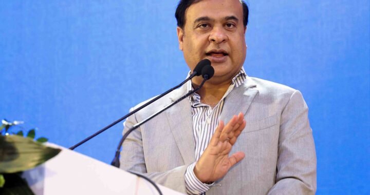 Guwahati: Assam Chief Minister Himanta Biswa Sarma speaks during the Advantage Assam 2.0 Investment & Infrastructure Summit 2025, in Guwahati, Wednesday, Feb. 26, 2025. (PTI Photo)(PTI02_26_2025_000404A)